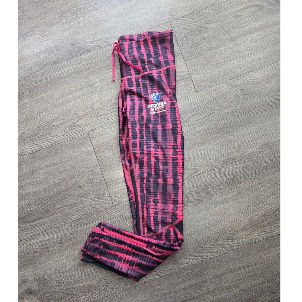 Under Armour Leggings Women Small Pink Black Georgia State Tie Dye Zip